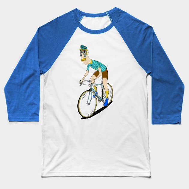 Road Cycling Nerd Baseball T-Shirt by cyclingnerd